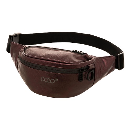 Τσαντάκι Μέσης Diva Polo Μπορντό Μεταλλικό