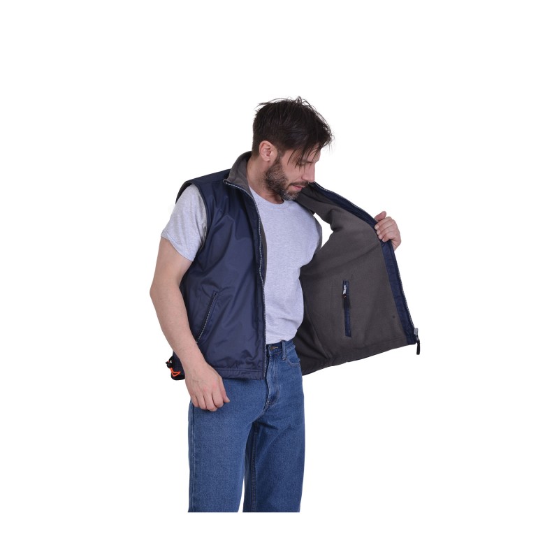 Γιλέκο Εργασίας Αδιάβροχο Double Μπλε - Γκρι