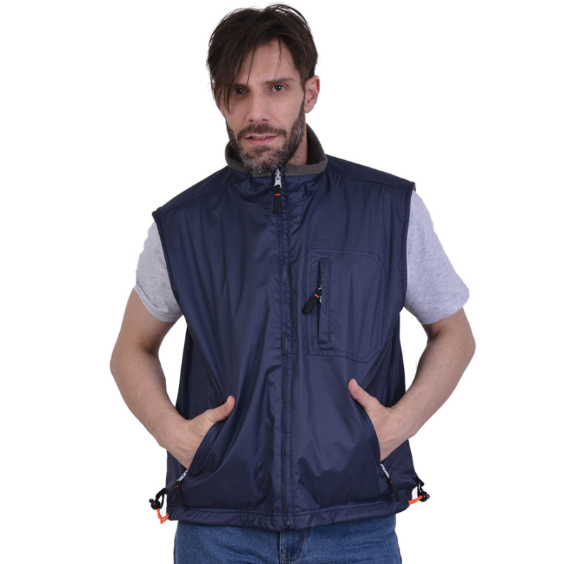 Γιλέκο Εργασίας Αδιάβροχο Double Μπλε - Γκρι