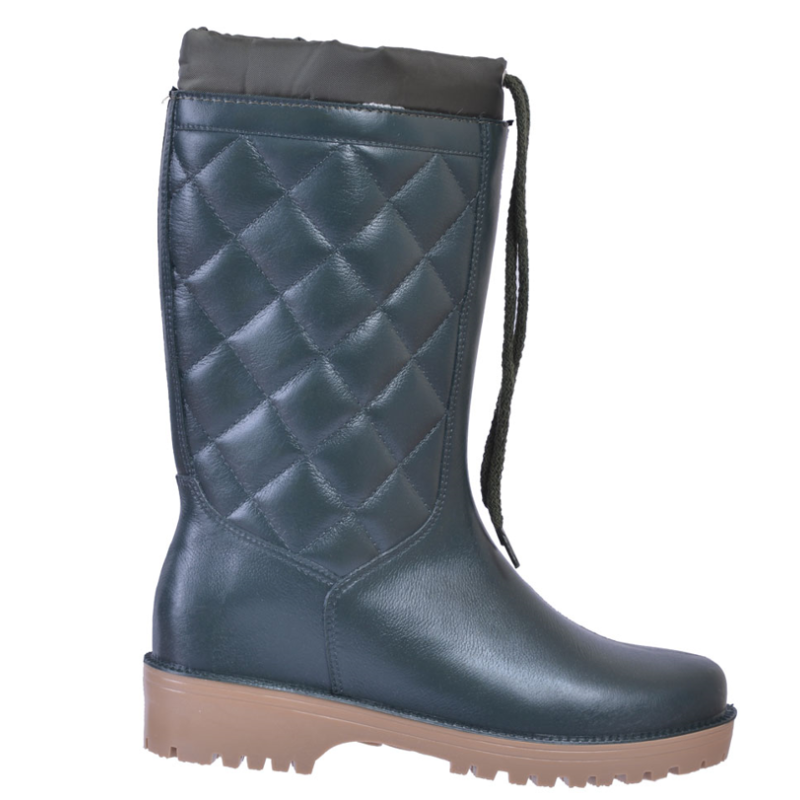 Γαλότσα Εργασίας με Γούνα Χακί