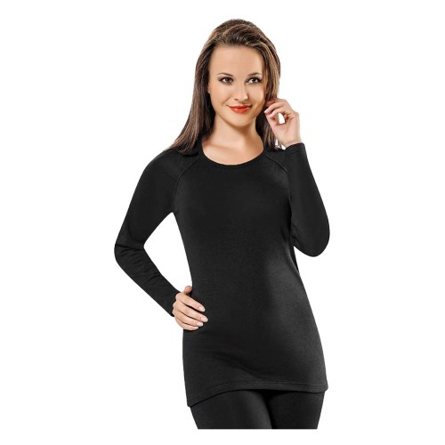 Ισοθερμική Γυναικεία μπλούζα με Μακρύ Μανίκι Μαύρο Kota