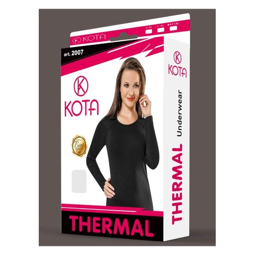 Ισοθερμική Γυναικεία μπλούζα με Μακρύ Μανίκι Μαύρο Kota