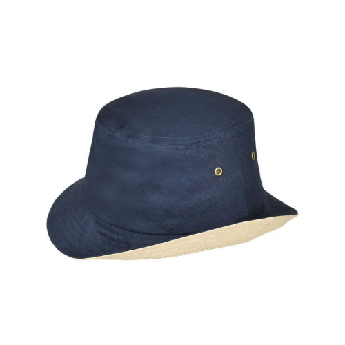 Καπέλο κώνος διπλής όψης 100% βαμβακερό Stamion Μπλέ/Αμμου