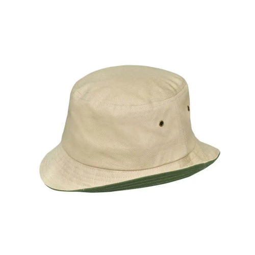 Καπέλο κώνος διπλής όψης 100% βαμβακερό Stamion Αμμου/Λαδί