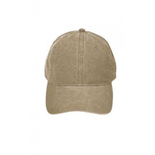 Καπέλο Τζόκεϋ πετροπλυμένο από 100% βαμβακερό ύφασμα Stamion Χακί