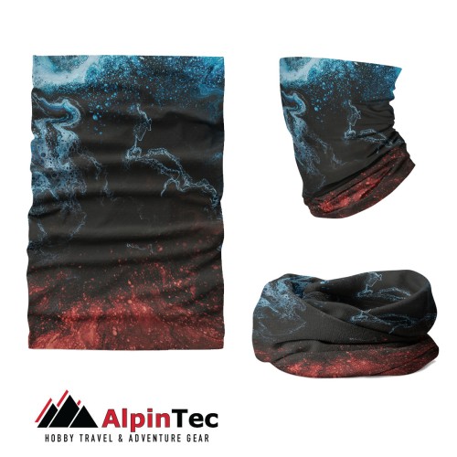 Μαντήλι λαιμού πολλαπλών χρήσεων Life Coolmax Uv Iceland Alpintec Μάυρο