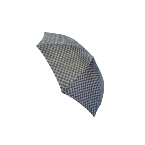 Μακριά Ομπρέλα Βροχής Μπαστούνι Balzarotti Αυτόματη Καρό Μάυρο Γκρι