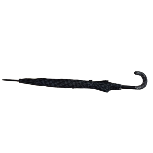 Μακριά Ομπρέλα Βροχής Μπαστούνι Balzarotti Αυτόματη Καρό Μάυρο Γκρι