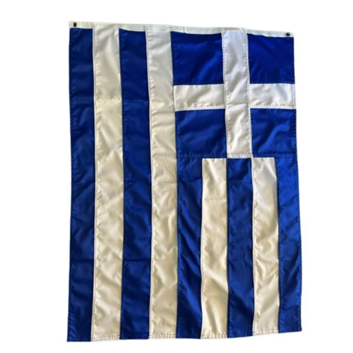 Σημαία της Ελλάδας από Καραβόπανο ραμμένη στο χέρι 100x70cm