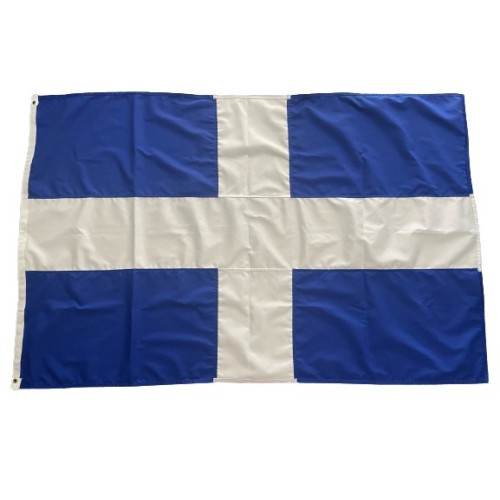 Σημαία της Ελλάδας Ξηράς από Καραβόπανο ραμμένη στο χέρι 150x95cm