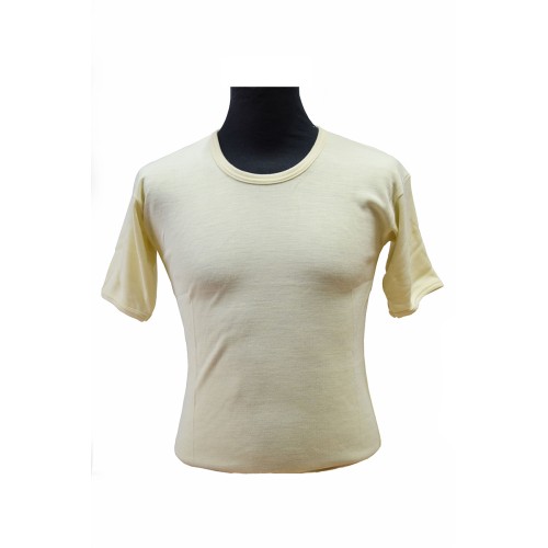 Ολόμαλλη Interlok ανδρική φανέλα  με Κοντό Μανίκι Lilis - Μπεζ