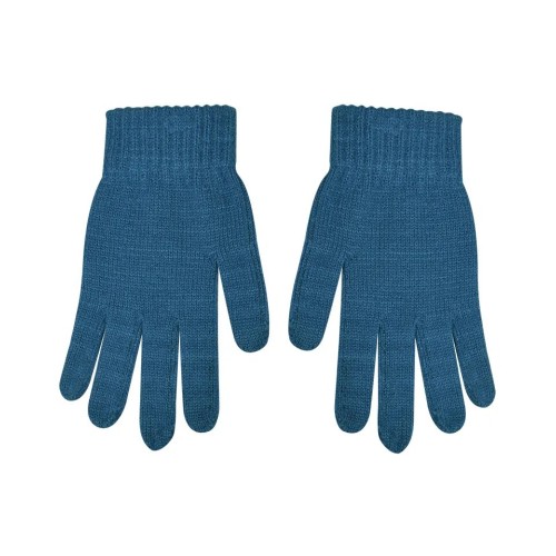 Γυναικεία γάντια με χνούδι Ελαστικά  πλεκτά Stamion - Μπλέ