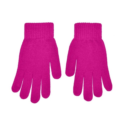 Γυναικεία γάντια με χνούδι Ελαστικά  πλεκτά Stamion - Φούξια