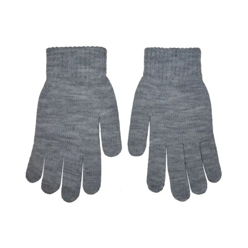 Γυναικεία γάντια με χνούδι Ελαστικά  πλεκτά Stamion - Γκρί
