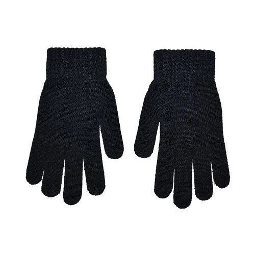Γυναικεία γάντια με χνούδι Ελαστικά  πλεκτά Stamion - Μάυρο