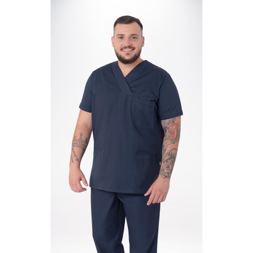 Ιατρική Μπλούζα UNISEX με γιακά τύπου "V" Care Axon Λευκό