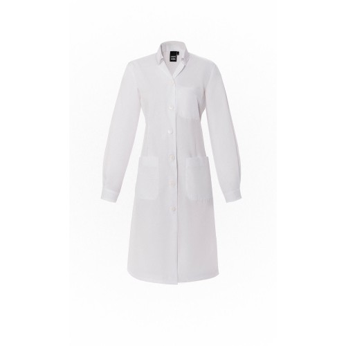 Γυναικεία Ιατρική ρόμπα που κλείνει μπροστά με κουμπιά Sante Λευκό