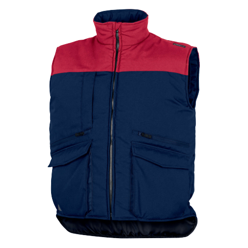 Γιλέκo Αμάνικο  Εργασίας ψύχoυς Sierra2 Delta Plus Μπλε-Κόκκινο