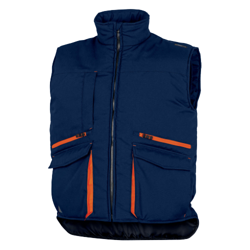 Γιλέκo Αμάνικο  Εργασίας ψύχoυς Sierra2 Delta Plus Μπλε-Πορτοκαλί
