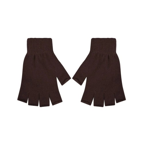 Γυναικεία γάντια Ελαστικά πλεκτά με Κομμένα Δάχτυλα Stamion Κάφε