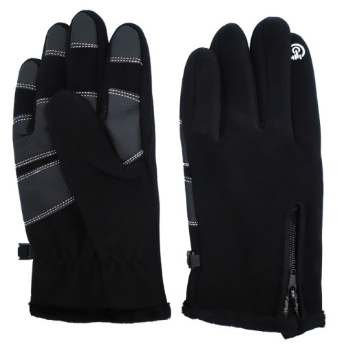 Γάντια Αδιάβροχα  Αφής με επένδυση Ανδρικά A&K Μάυρο