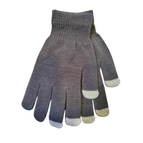 Γάντια Unisex Ελαστικά πλεκτά Touch Αφής - Γκρι