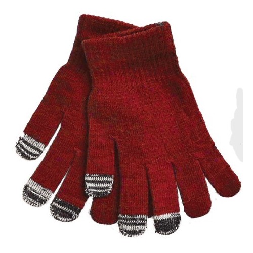 Γάντια Unisex Ελαστικά πλεκτά Touch Αφής - Κόκκινο