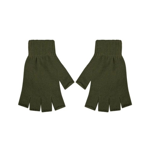 Γυναικεία γάντια Ελαστικά πλεκτά με Κομμένα Δάχτυλα Stamion Χακί