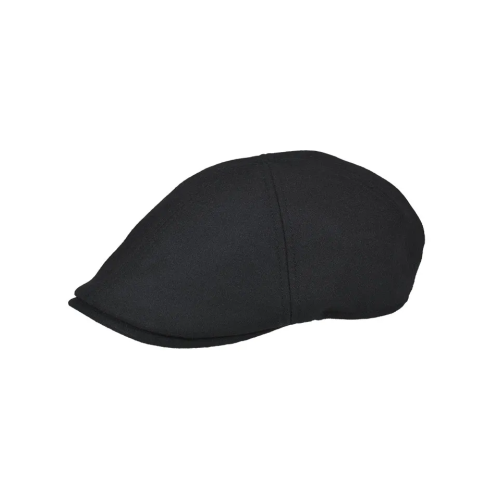 Ανδρική τραγιάσκα μονόχρωμη  από 40% μαλλί Μαύρο