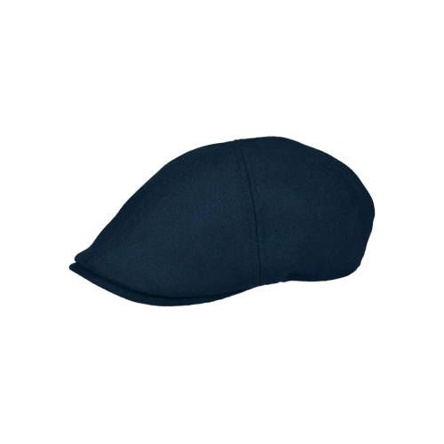 Ανδρική τραγιάσκα μονόχρωμη  από 40% μαλλί Μπλέ