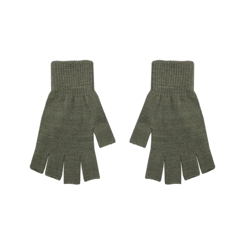 Ανδρικά γάντια Ελαστικά πλεκτά με κομμένα δάχτυλα Stamion Χακί