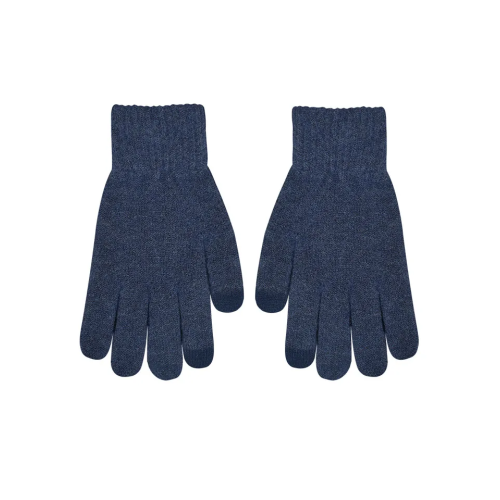 Ανδρικά γάντια Ελαστικά πλεκτά  με screen touch αφή και χνουδάκι Stamion Μπλέ