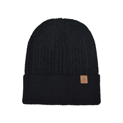 Ανδρικό σκουφί μονόχρωμο με 30% μαλλί Stamion Μαύρο