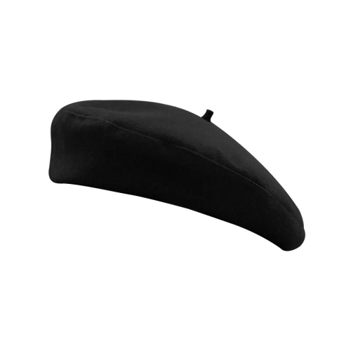 Ανδρικός μπερές μονόχρωμος σύμμικτος με φόδρα Μαύρο