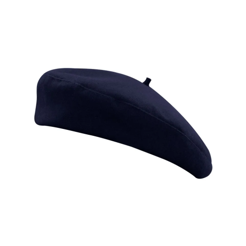 Ανδρικός μπερές μονόχρωμος σύμμικτος με φόδρα Μπλέ