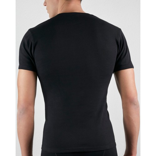 Φανέλα Κοντομάνικη με ανοιχτή λαιμόκοψη Anatolia Μαύρο