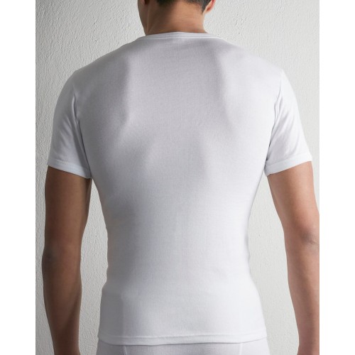 Φανέλα Κοντομάνικη με ανοιχτή λαιμόκοψη Anatolia Λευκό