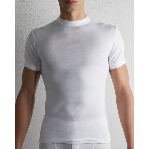 Φανέλα  Κοντομάνικη με κλειστή λαιμόκοψη Anatolia Λεύκο