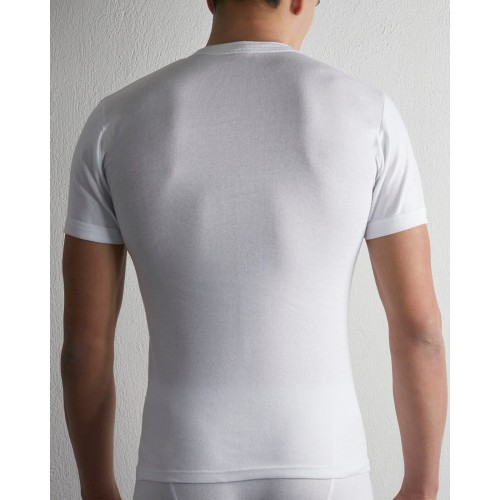 Φανέλα  Κοντομάνικη με κλειστή λαιμόκοψη Anatolia Λεύκο