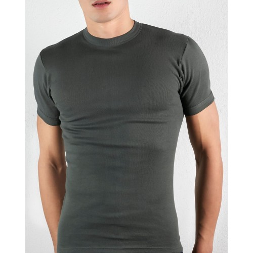 Φανέλα  Κοντομάνικη με κλειστή λαιμόκοψη Anatolia Χακί