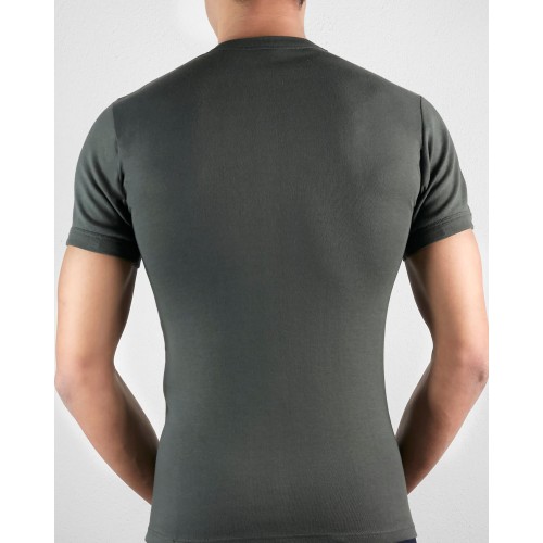 Φανέλα  Κοντομάνικη με κλειστή λαιμόκοψη Anatolia Χακί