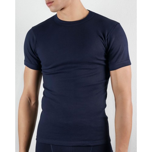 Φανέλα  Κοντομάνικη με κλειστή λαιμόκοψη Anatolia Μπλέ