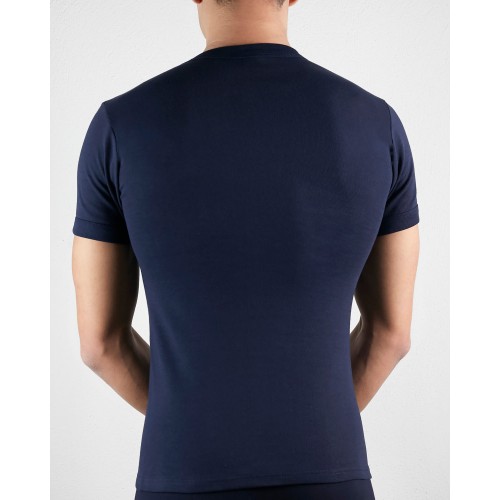 Φανέλα  Κοντομάνικη με κλειστή λαιμόκοψη Anatolia Μπλέ