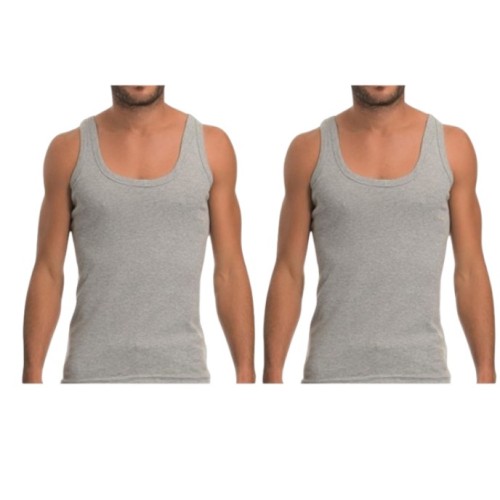 2 ΤΜΧ Ανδρική Κλασική Φανέλα Αμάνικη Onurel  Γκρί