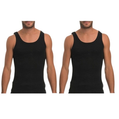 2 ΤΜΧ Ανδρική Κλασική Φανέλα Αμάνικη Onurel  Μαύρο