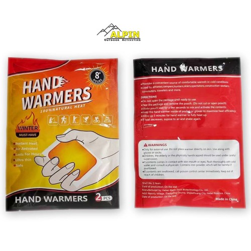 Πανάκια θερμότητας χεριών φιλικά προς το περιβάλλον Alpin 2τμχ