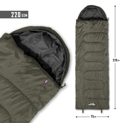 Υπνόσακος Sentinel Sleeping bag 220gr/m² 220x75cm με μαξιλάρι Tac maven Χακί