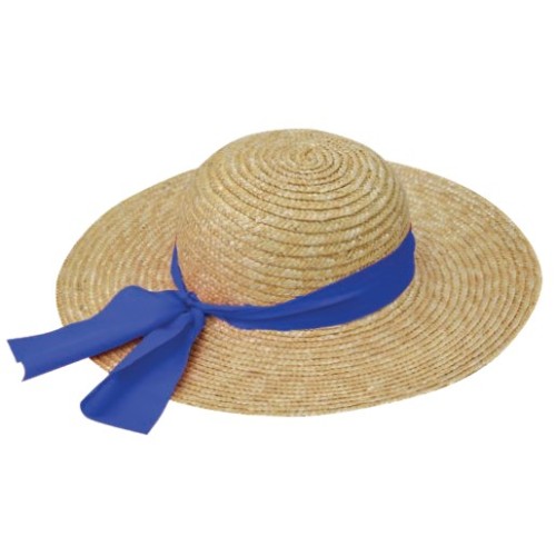 Γυναικείο καπέλο φυσική ψάθα με Κορδέλα Stamion Μπλέ