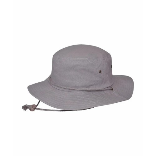 Αυστραλιανό καπέλο βαμβακερό με μαλακό κυματιστό μπορ Stamion Γκρί