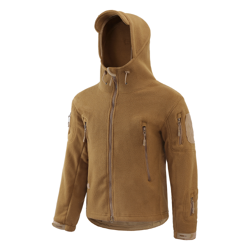 Ζακέτα Tactical Polar Fleece Mε Κουκούλα ESDY Hoodie Coyote/Μπέζ
